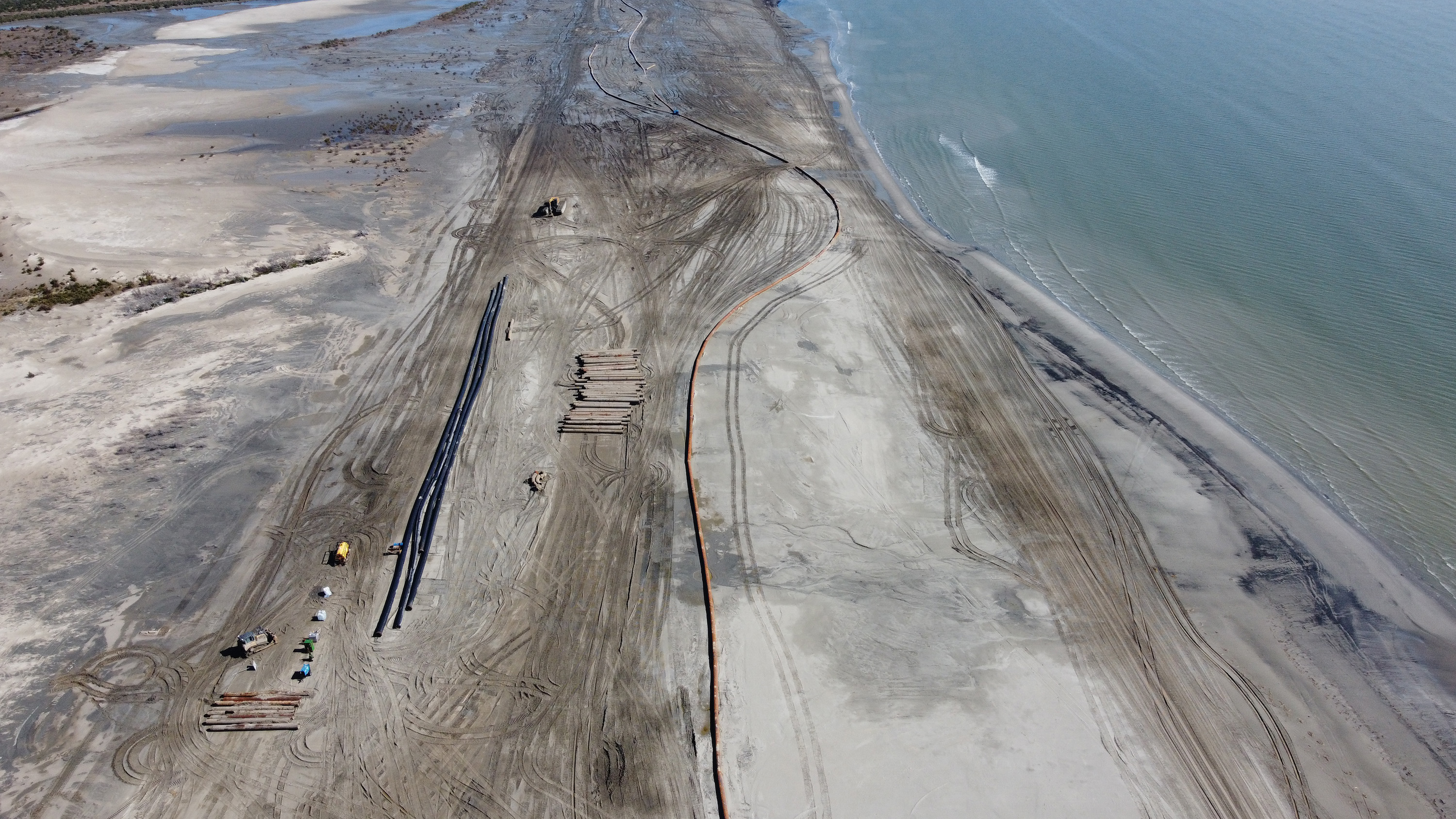 Beach advance to east end of beach after hurrican Ida